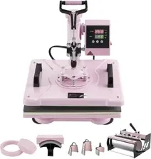 Сервер Prasa termotransferowa 8 w 1 30x38cm do koszulek i kubków - różowa maszyna drukowania na tekstyliach DIY Київ - фото 1