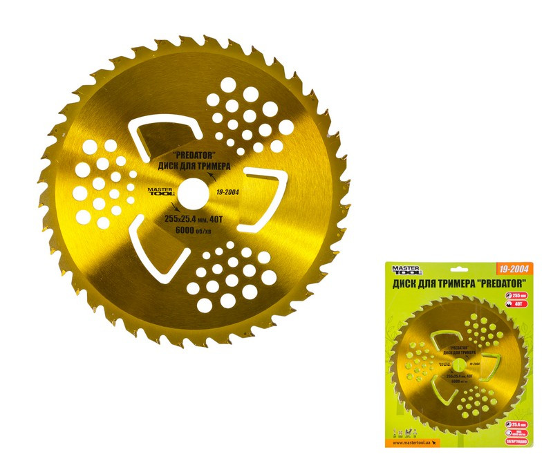 MASTERTOOL Диск для тріммера MASTERTOOL "PREDATOR" 255х25.4х40Т з побідитовою напайкою загартов Киев - изображение 3