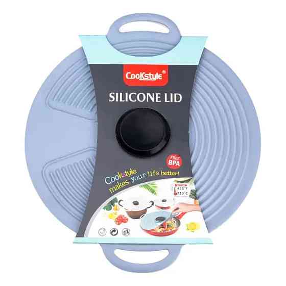 TS Kitchen Багаторазова силіконова кришка для універсальна 32 х 28 см сіра HP34540L Київ