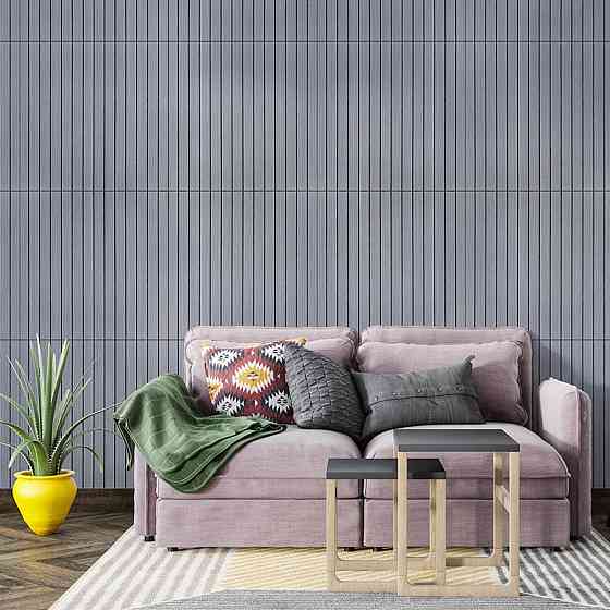 Покрытие виниловое самоклеющееся 3D рейки 600х600х2,8мм Тик седой SW-00002206 Киев