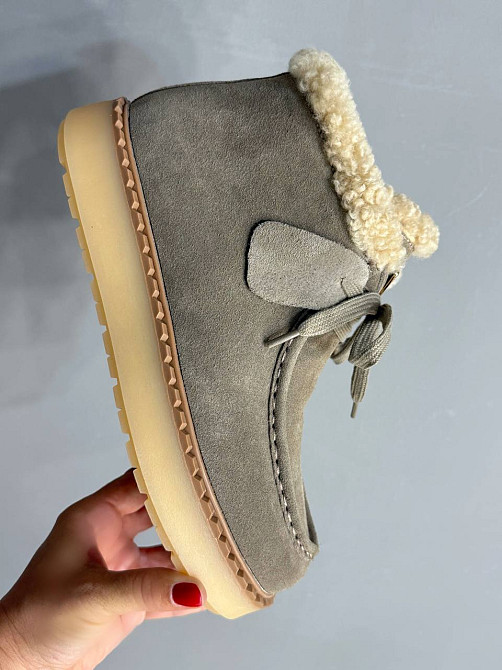 Ботинки женские Hengji 68-5 замшевые на меху с опушкой бежевые, 37, 23,5 см Киев - изображение 13