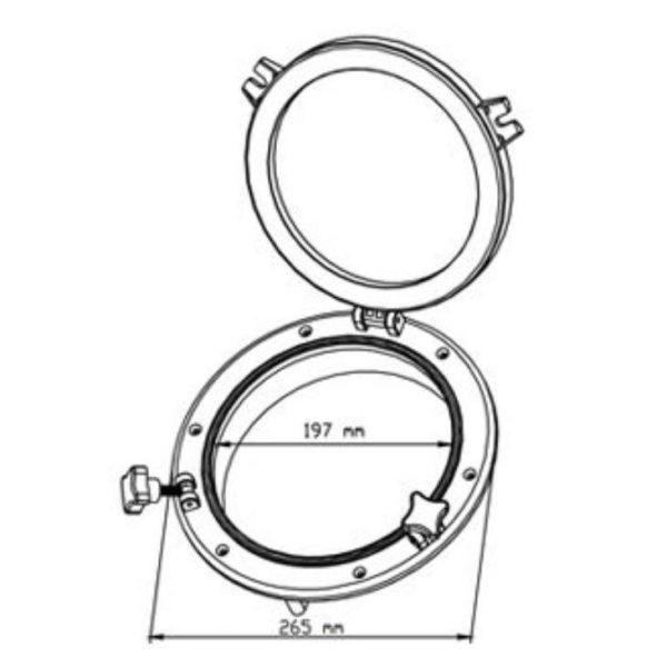 Люк иллюминатор 260mm Seaflo Черкассы - изображение 5
