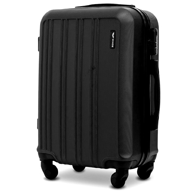 Валіза пластикова WINGS HRR01 мала 55 см чорна Київ - фото 1