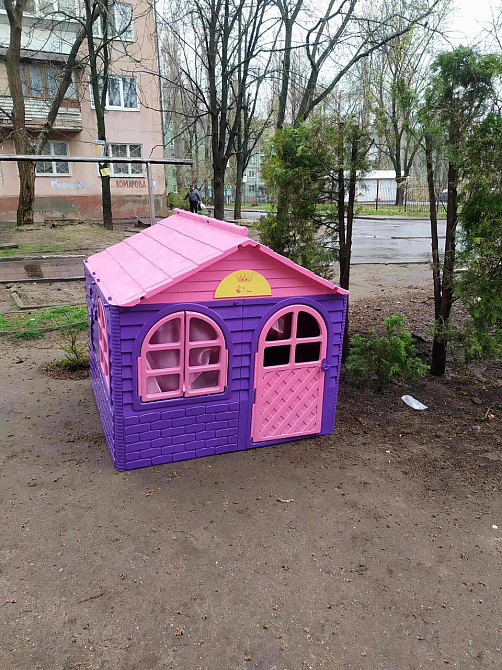 Дитячий ігровий пластиковий будиночок зі шторками Doloni для дітей Київ - фото 7