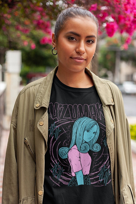 Футболка чоловіча з аніме принтом Джунджі Іто Узумакі Хоррор оверсайз (S/M/L) Чорний AnimeJ0469 Дніпро - фото 3