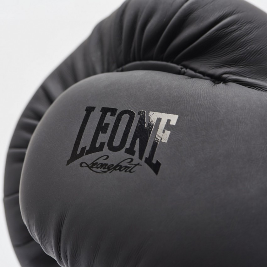 Боксерські рукавички Leone Mono Black 10 унцій PU шкіра, пінно-гелеве наповнення, для спарингів і тренувань Київ - фото 4