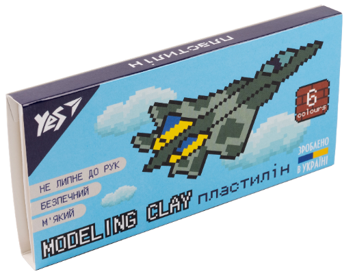 Пластилін 6 кол. 120 г "Yes" 8bit UA, 540642, шт Київ
