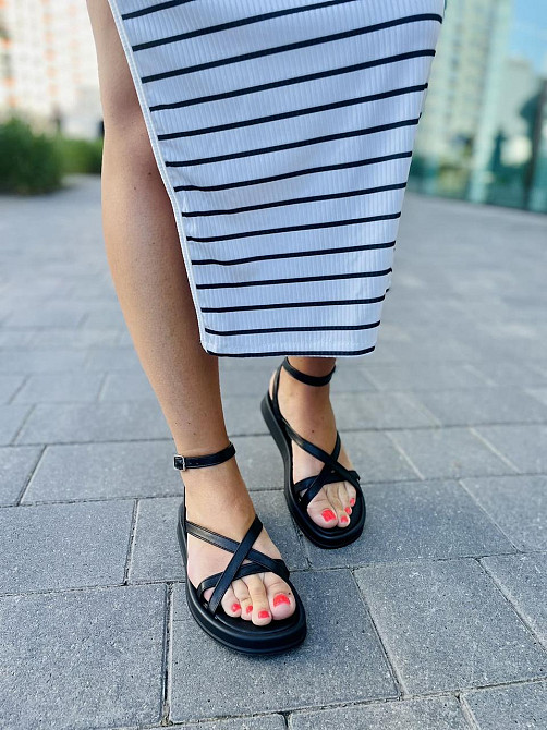 No brend Босоніжки жіночі 47 чорні (літо, шкіра натуральна) (5253) Коломыя - изображение 3