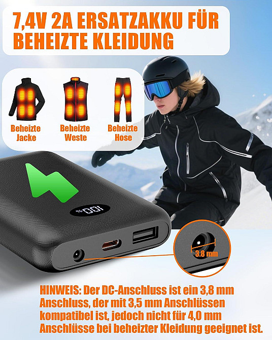 Портативний павербанк 2в1 7.4v 2А 10000mAh RTAX-013S Луцк - изображение 4