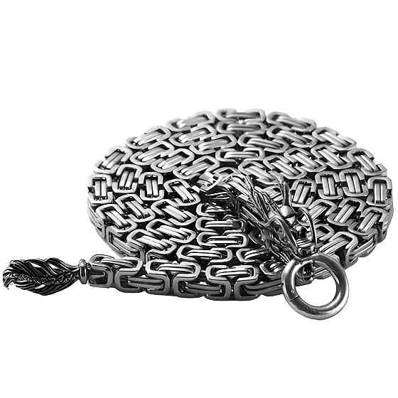 Стальная мужская цепочка Дракон RESTEQ 1 м — брутальный аксессуар с застёжкой в виде драконьей головы Киев