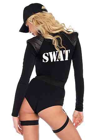 Костюм поліцейської Leg Avenue SWAT Babe, 5 предметів, чорний, S Sex Aura Київ