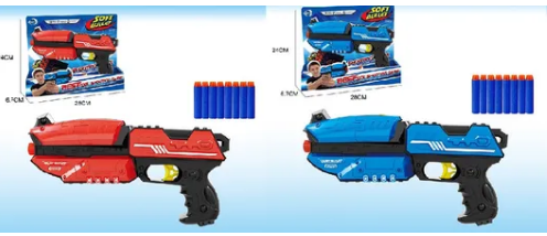 Бластер арт. CX645/6/7 (36шт) стріл поролон снаряд, в компл 8 снаряд, 3 кольор., відкр. короб. 28*24, шт Київ - фото 1