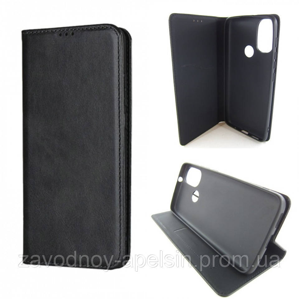 Чохол-книжка Motorola Moto E40 Шкіряний (чорний) Одеса - фото 1