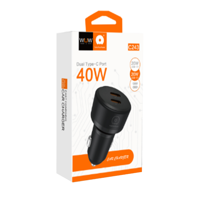 Автомобильное зарядное устройство WUW-C243 PD20W+ PD20W black Одесса - изображение 2
