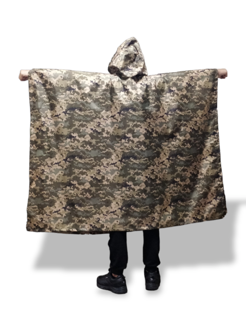 Пончо піксель дощовик тент водонепроникний проклеєний тактичний камуфляжний накидка Одеса - фото 8