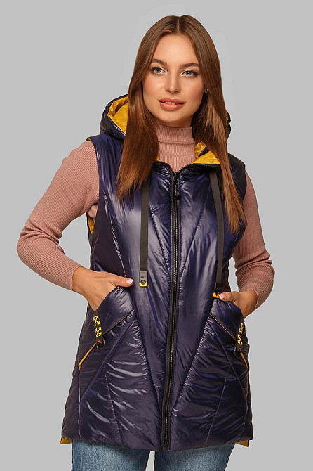 ЖЕНСКИЙ МОДНЫЙ  ЖИЛЕТ ДАЯНА ИЗ ПЛАЩЕВОЙ ТКАНИ НА МОЛНИИ. 48-62 р. Киев - изображение 3