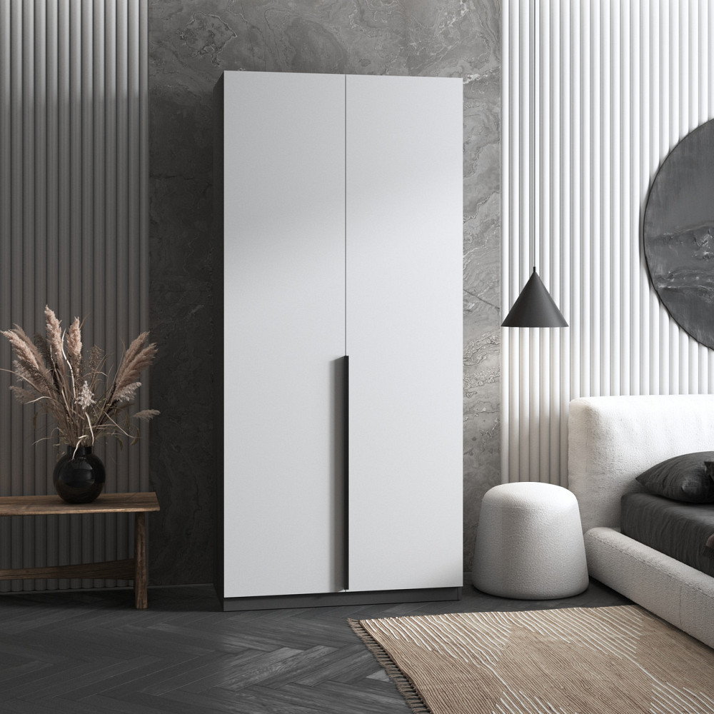 Шкаф для одежды VAYS M-27, со штангой и полками, ЛДСП, 100×50×220 см - для спальни, гостиной, прихожей Львов - изображение 8