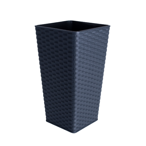 Вазон Ротанг 22*22*41,5см квадратний граніт Алеана Житомир