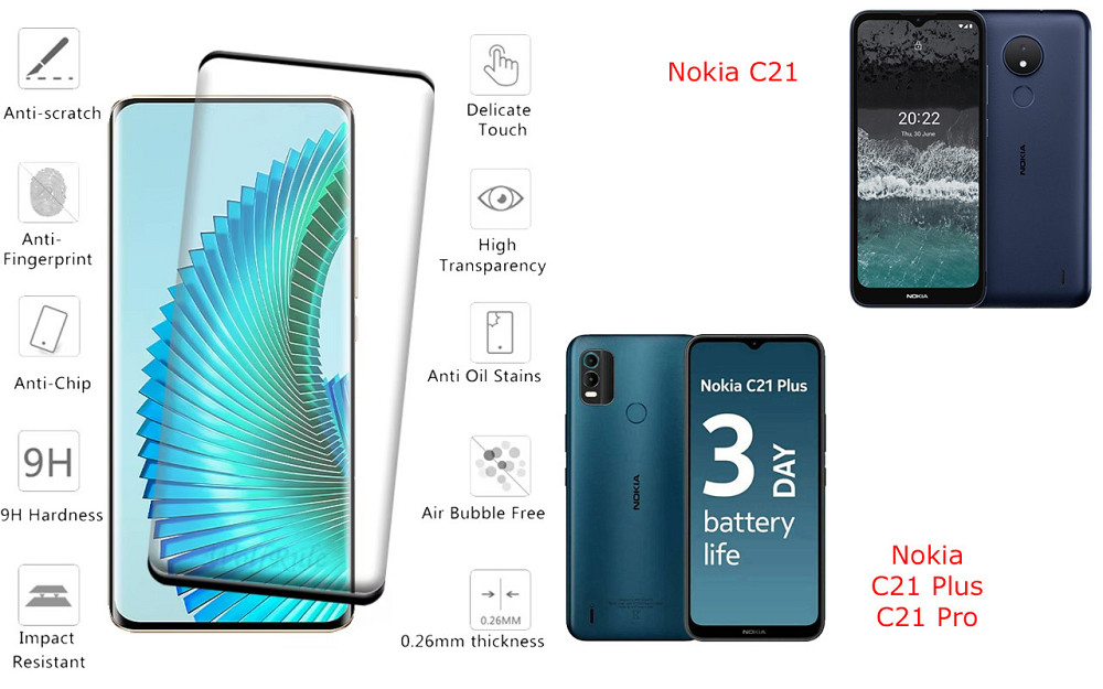 Захисне скло HyperGlass Pro для Nokia C21, C21 Plus, C21 Pro – максимальна чутливість та захист Київ - фото 2
