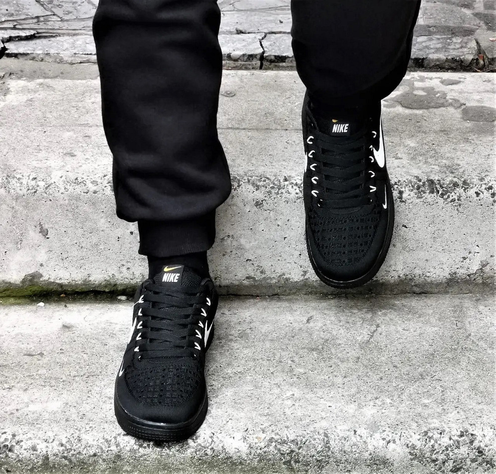 Кроссовки Nike Force Черные Женские Форсы Найк (размеры: 40,41,42,43) Днепр - изображение 6