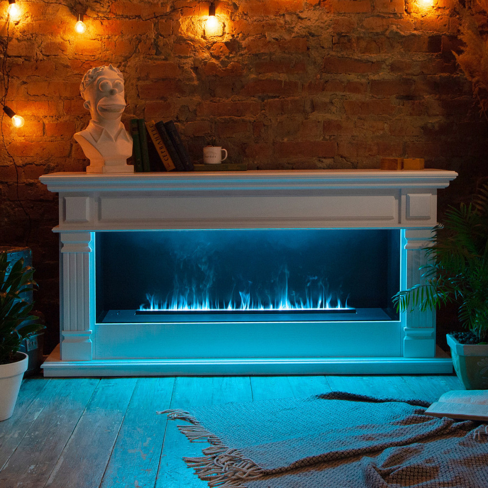 Электрокамин паровой A-Fire Cassette SF100 LOG Multicolor с настоящим 3D эффектом пламени, звуком, дровами и Киев - изображение 5