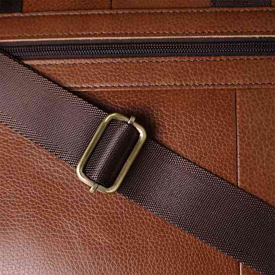Мужской деловой портфель из натуральной кожи Vintage 23038 Коричневый Киев