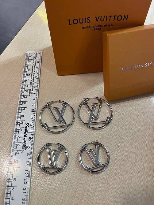 Луї Віттон сережки / Louis Vuitton круглі сережки Одеса - фото 4