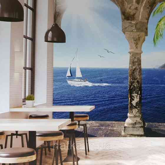 Шпалери вінілові на флізелін розширюють простір вид на море, гори Київ