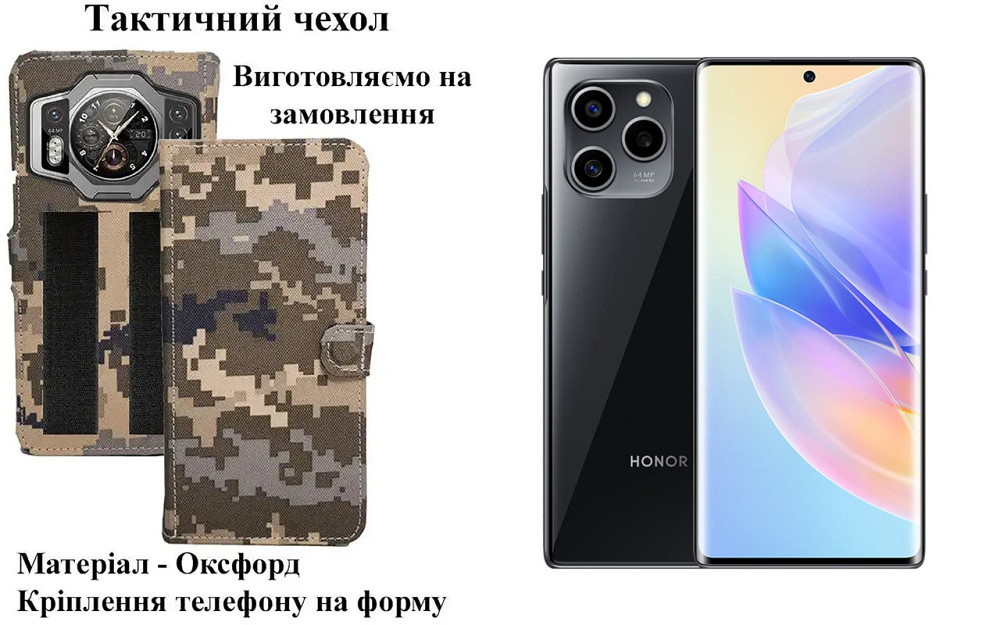 Тактичний чохол для Doogee S90, S90 Pro, кріпиться до спорядження на липучці Київ - фото 1