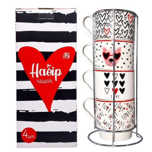 Набір чашок 4шт 320мл 021-04-21 S&T Житомир - изображение 1