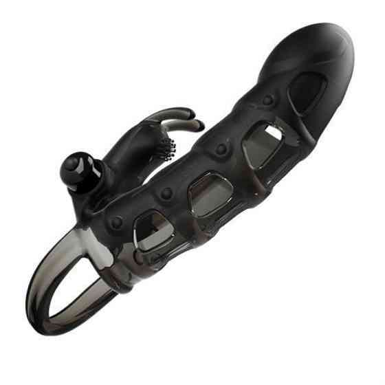 Насадка на член - Pretty Love Cuper Vibrating Penis Sleeve Black Sex Aura Київ
