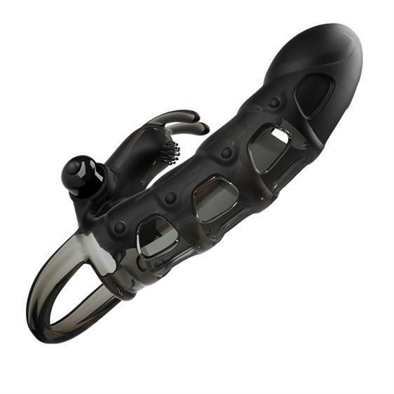 Насадка на член - Pretty Love Cuper Vibrating Penis Sleeve Black Sex Aura Київ - фото 6