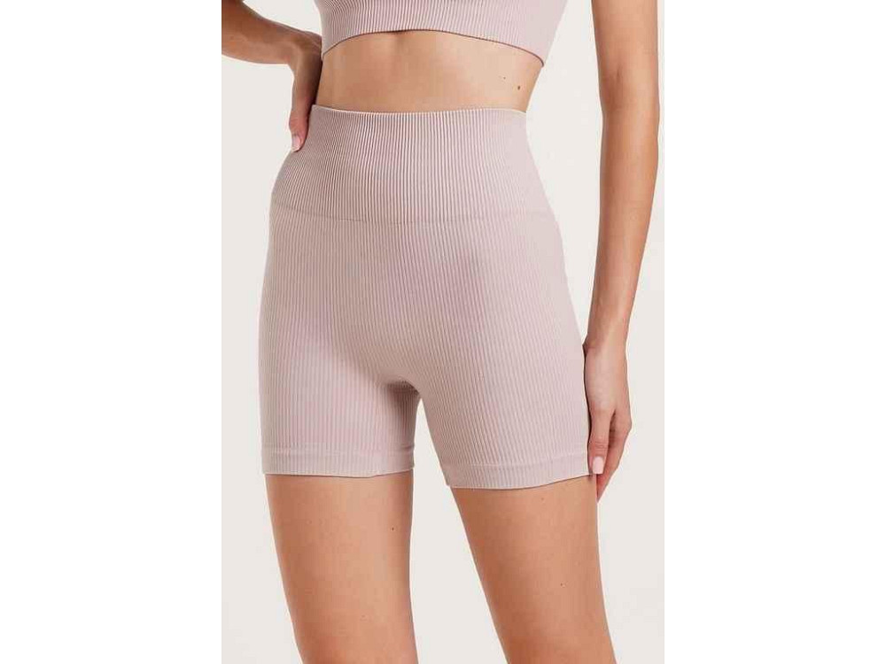 Велосипедки жіночі з мікрофібри в рубчик короткі SHORTS RIB SHAPE Push-Up burnished lilac р.S-M пиловий Київ - фото 1