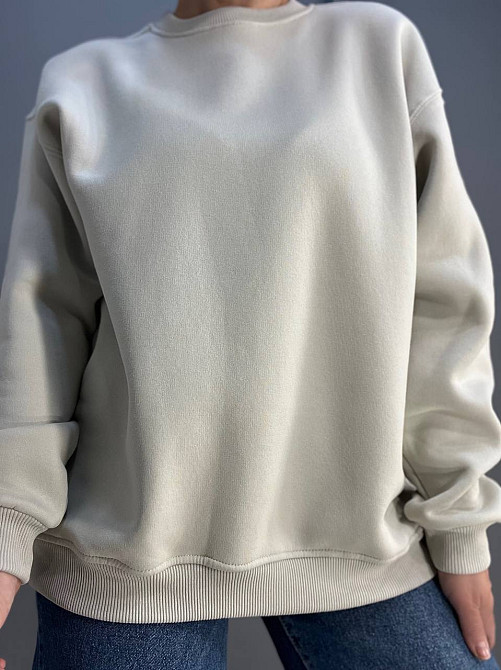 Світшот жіночий Pepper&mint 24-14 базовий простий подовжений оверсайз світло сірий, світло-сірий, L Київ - фото 14