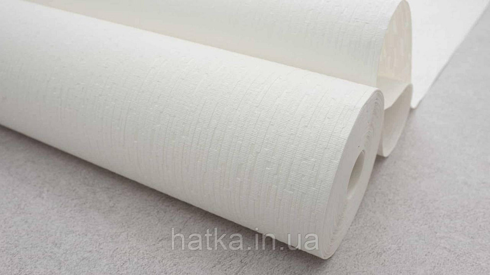 Обои под покраску виниловые на флизелине  Sintra Paint by 1.06x25 м полоски под бамбук белые 689400 Киев - изображение 2