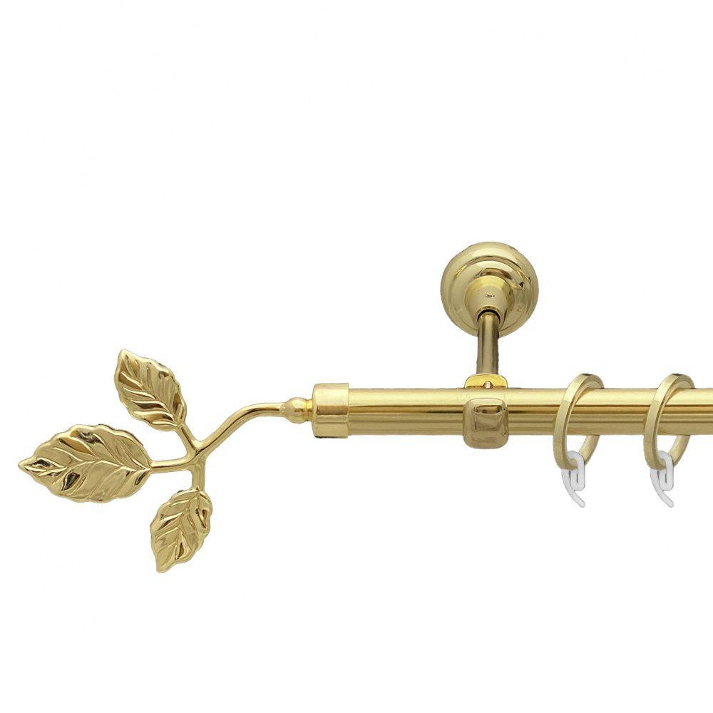 Карниз Orvit Тоскана металевий однорядний відкритий гладка труба кільце фасонне металеве  Золото 19 мм 300 см (00-00009277) Львів - фото 1