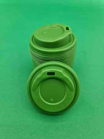 Кришка зелена на стакан паперовий Ф75 (гар) Маєстро (50 шт) Харків