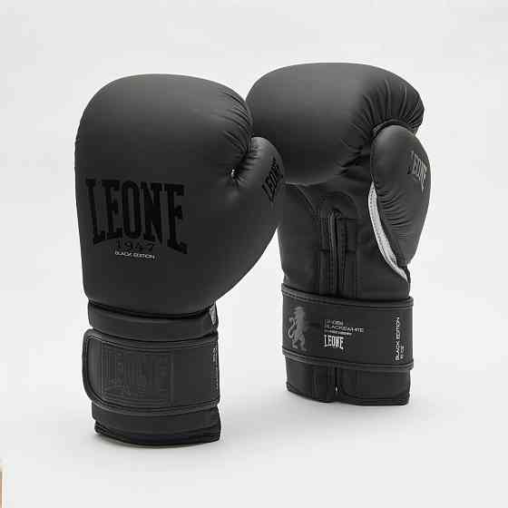 Боксерские перчатки Leone GN059 Black/White 10 унций (капу в комплекте) Киев