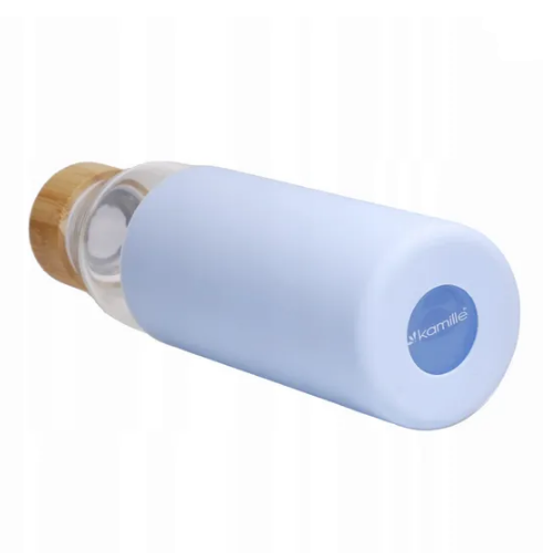 Пляшка 500мл з бамбуковою кришкою скло KAMILLE Житомир - фото 7