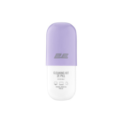 Спрей для очистки 2E PILL 140ml Liquid for office equipment +Microfibre 20 cm, white-lilac (2E-SK140LC) Винница - изображение 1