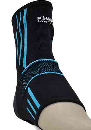 Бандажі на гомілкостоп Power System PS-6022 Ankle Support Evo Black/Blue (2шт.) M Кам'янське