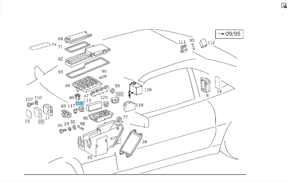 Mercedes-Benz  A0025421219 Реле CLS C219 E-class S211 E-class W211 GL X164 ML W164 R-class short W251 R-class long V251 C-class W203 C-class S203 CL20 Одеса - фото 2