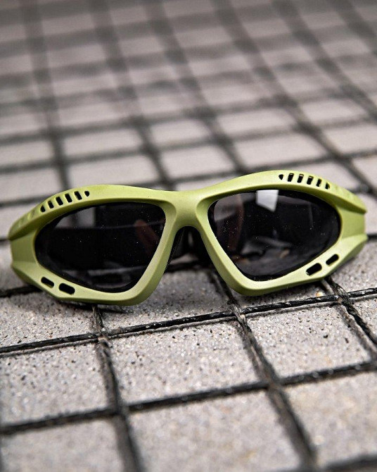 Тактические защитные очки с сменными линзами, вентилируемые  олива ПП7829 Одесса - изображение 6