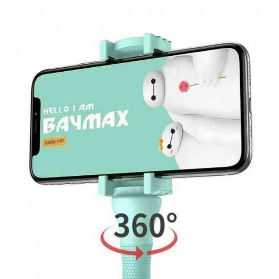 Гнучкий тримач для телефону з універсальними присосками Cute Worm Lazy Holder. QR-362 Колір блакитний Київ