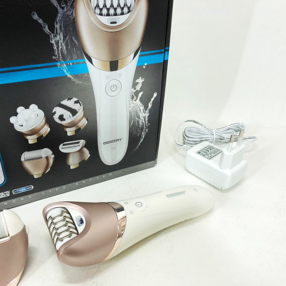 Эпилятор для ног с ионизацией GEMEI GM-7003, Триммер женский для лица и бикини Пилка рук и ног JW-78 Львов - изображение 7