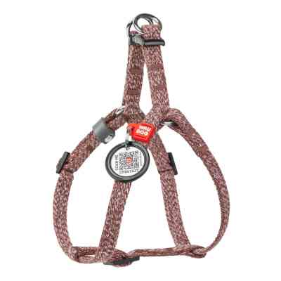 Шлея для котів WAUDOG Re-cotton з QR паспортом XS Ш 10 мм В=С: 28-40 см коричнева (16706) Вінниця