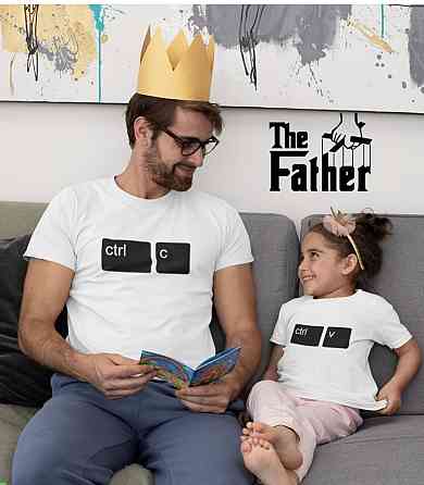 Футболки в стиле Family look для папы и ребенка  -ctrl +C \ ctrl + V Черновцы