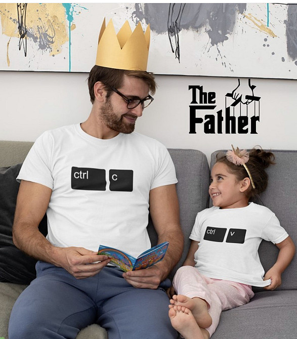 Футболки в стилі Family look для тата та дитини-ctrl +C/ctrl + V Чернівці - фото 1