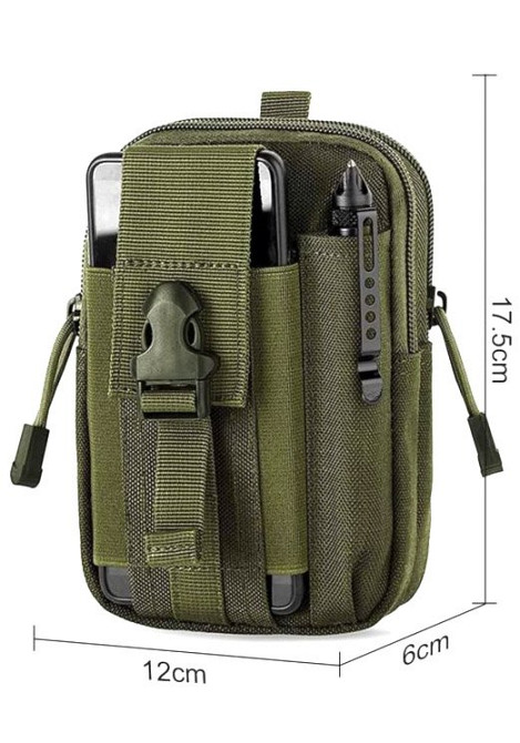 Підсумок-органайзер для телефону, документів та особистих речей койот (тактичний утилітарний, на РПС, пояс, жилет, ремінь, MOLLE) Коломия - фото 5