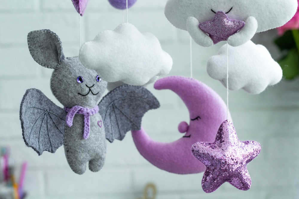 Мобіль на ліжечко WoollyFox «Фіолетові сни» Київ - фото 4